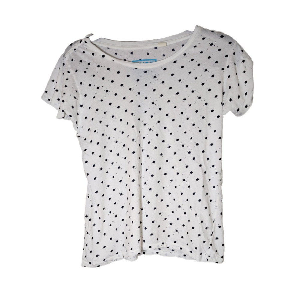 Skargorn #45 White Polka Dot Women's Short Sleeve I Am T-Shirt Size 5